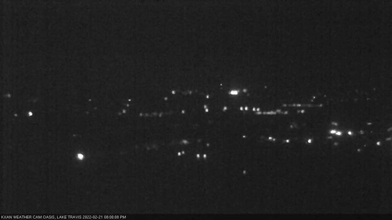 Lake Travis webcam, February 21, 2022 8:00 PM CT