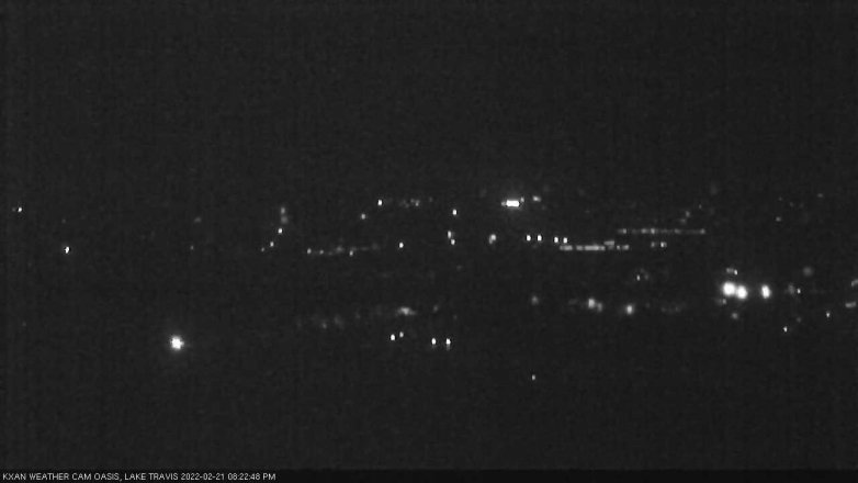Lake Travis webcam, February 21, 2022 8:25 PM CT