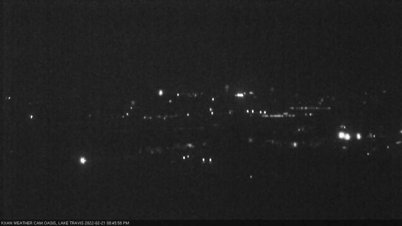 Lake Travis webcam, February 21, 2022 8:45 PM CT