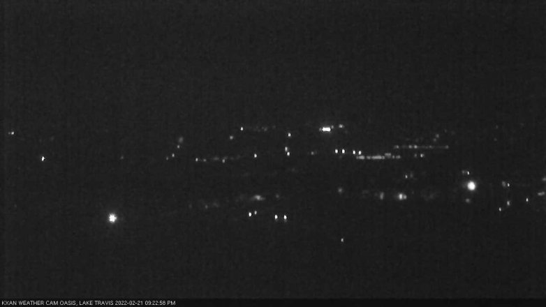 Lake Travis webcam, February 21, 2022 9:25 PM CT