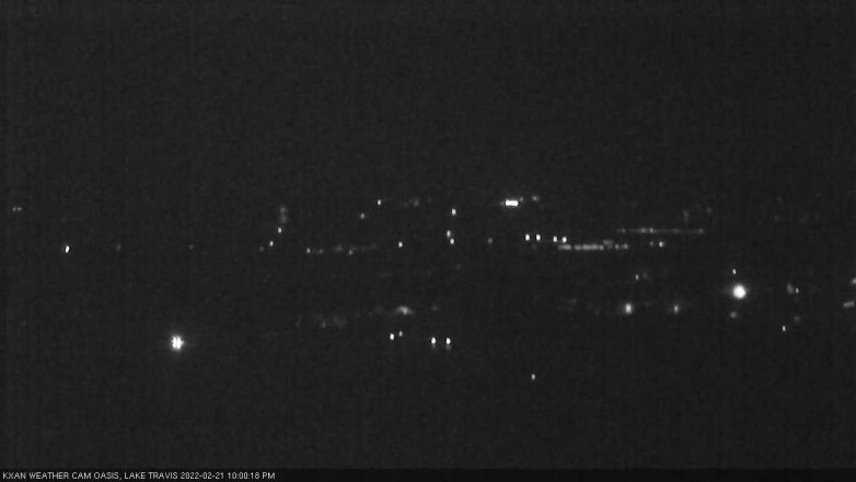 Lake Travis webcam, February 21, 2022 10:00 PM CT