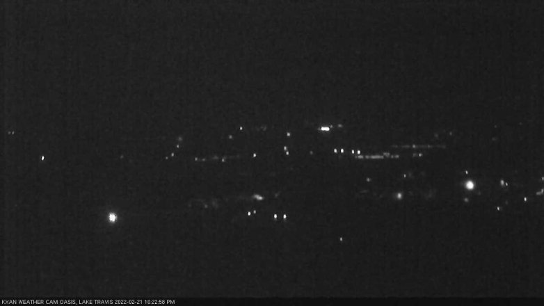 Lake Travis webcam, February 21, 2022 10:25 PM CT