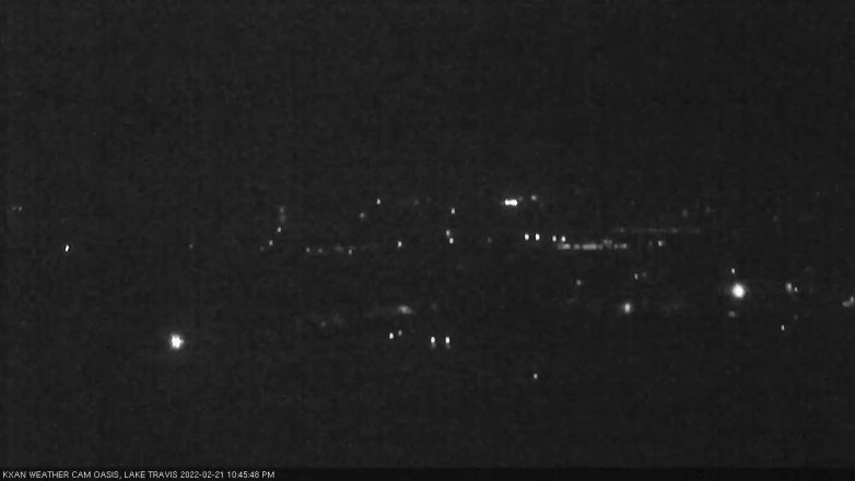 Lake Travis webcam, February 21, 2022 10:45 PM CT