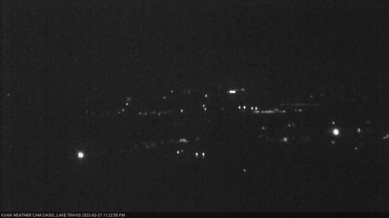 Lake Travis webcam, February 21, 2022 11:25 PM CT
