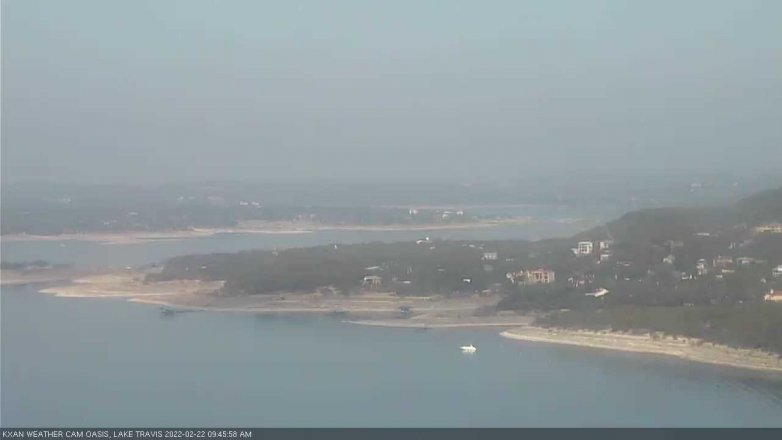 Lake Travis webcam, February 22, 2022 9:45 AM CT