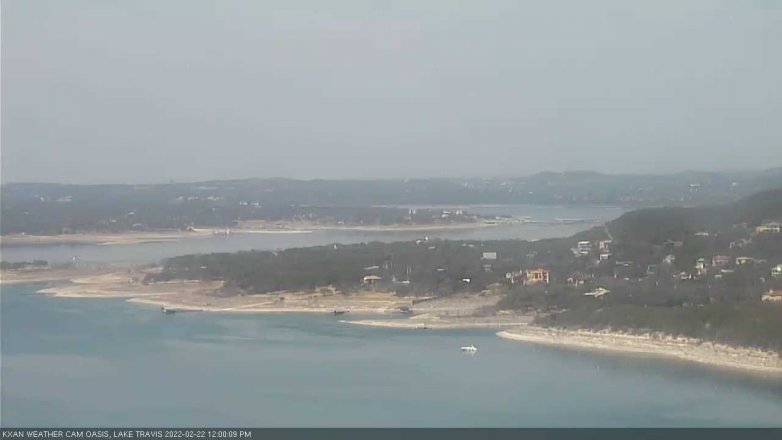 Lake Travis webcam, February 22, 2022 12:00 PM CT
