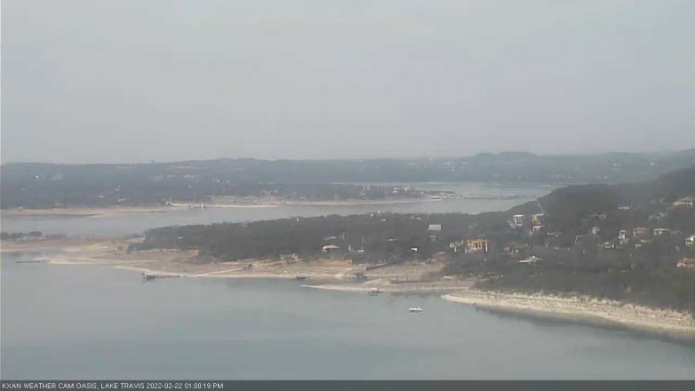 Lake Travis webcam, February 22, 2022 1:00 PM CT