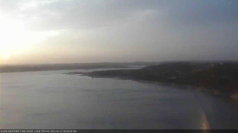 Lake Travis webcam, February 22, 2022 6:00 PM CT