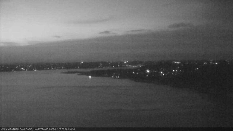 Lake Travis webcam, February 22, 2022 7:00 PM CT