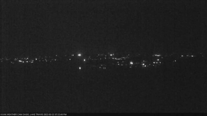 Lake Travis webcam, February 22, 2022 7:25 PM CT