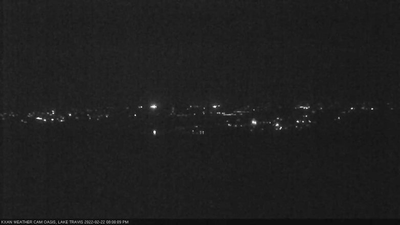 Lake Travis webcam, February 22, 2022 8:00 PM CT