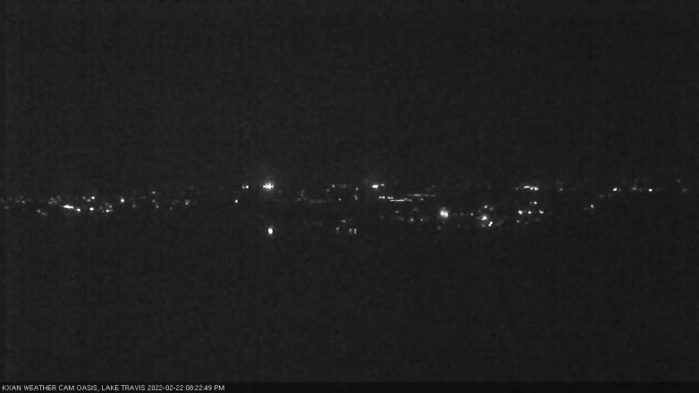 Lake Travis webcam, February 22, 2022 8:25 PM CT