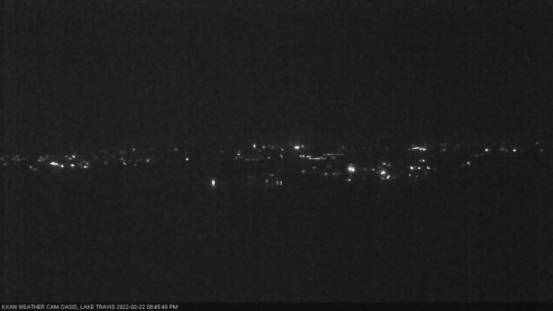 Lake Travis webcam, February 22, 2022 8:45 PM CT