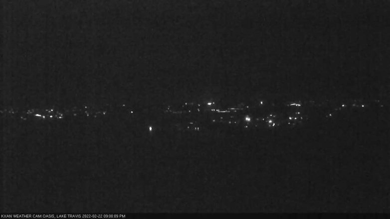 Lake Travis webcam, February 22, 2022 9:00 PM CT