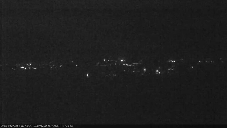 Lake Travis webcam, February 22, 2022 11:25 PM CT