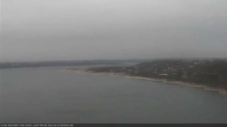 Lake Travis webcam, February 23, 2022 9:00 AM CT