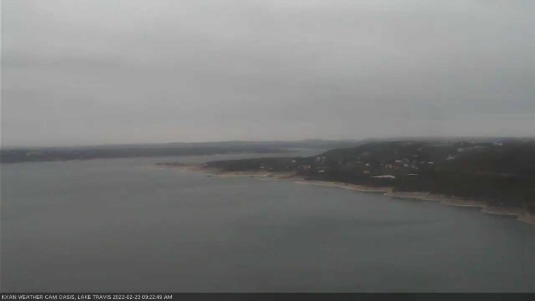 Lake Travis webcam, February 23, 2022 9:25 AM CT