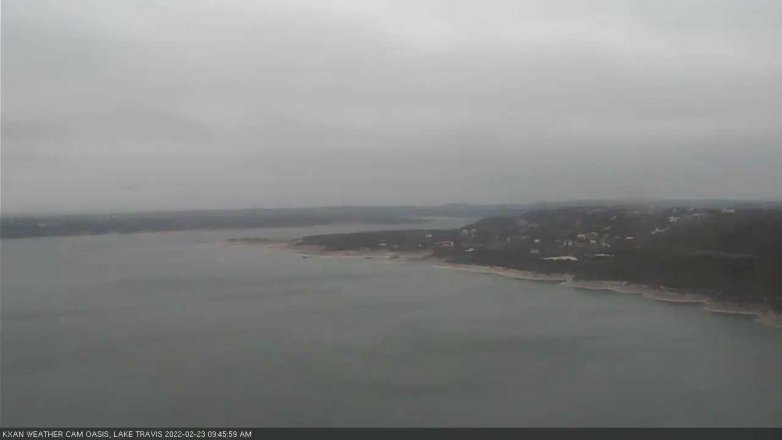 Lake Travis webcam, February 23, 2022 9:45 AM CT
