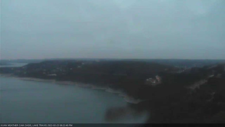 Lake Travis webcam, February 23, 2022 6:25 PM CT