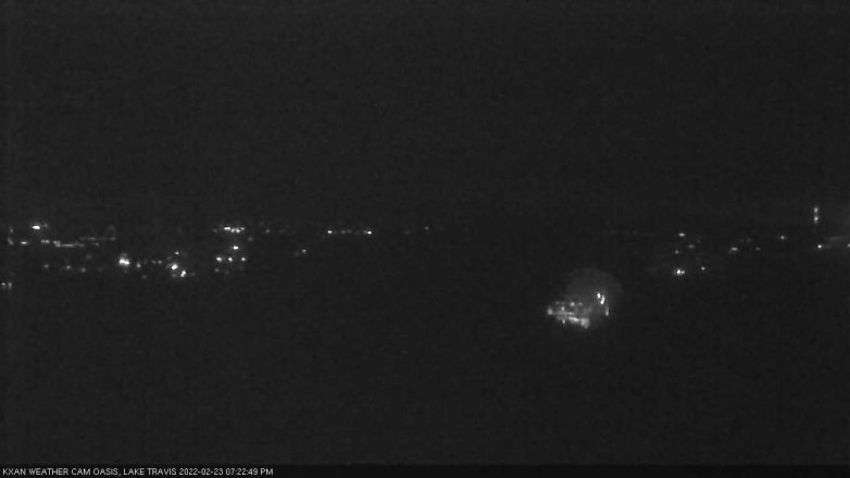 Lake Travis webcam, February 23, 2022 7:25 PM CT