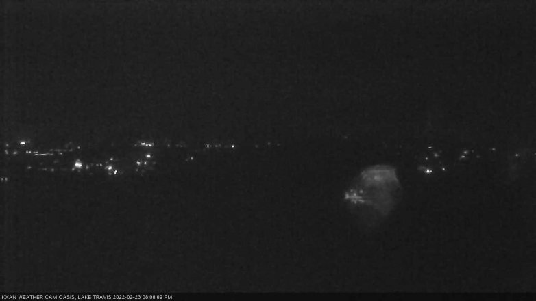 Lake Travis webcam, February 23, 2022 8:00 PM CT