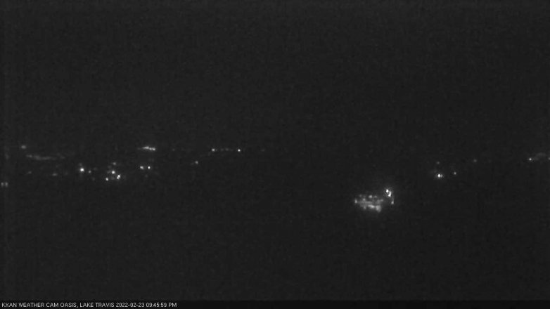 Lake Travis webcam, February 23, 2022 9:45 PM CT