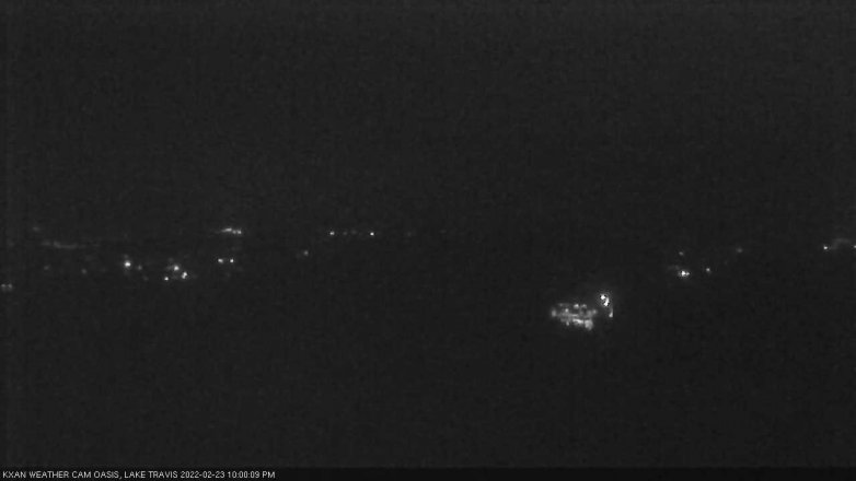 Lake Travis webcam, February 23, 2022 10:00 PM CT