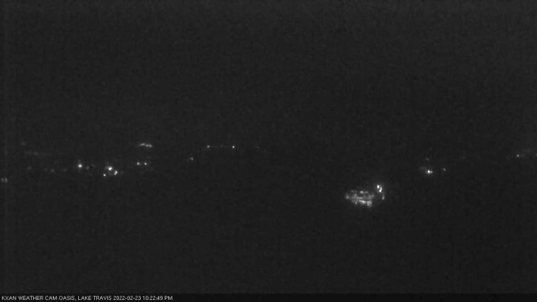 Lake Travis webcam, February 23, 2022 10:25 PM CT