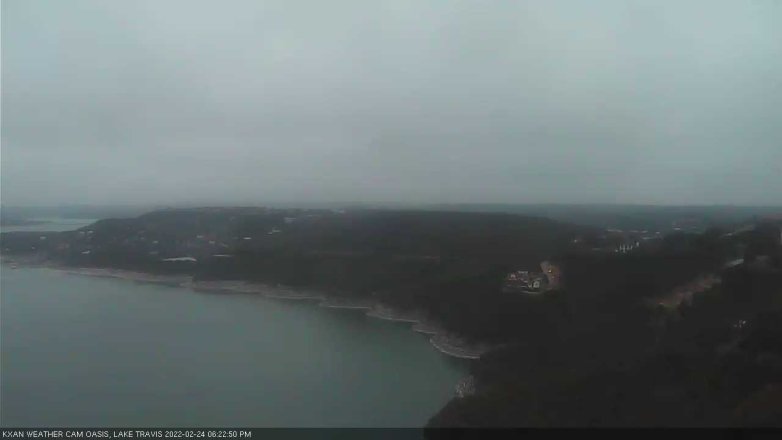 Lake Travis webcam, February 24, 2022 6:25 PM CT