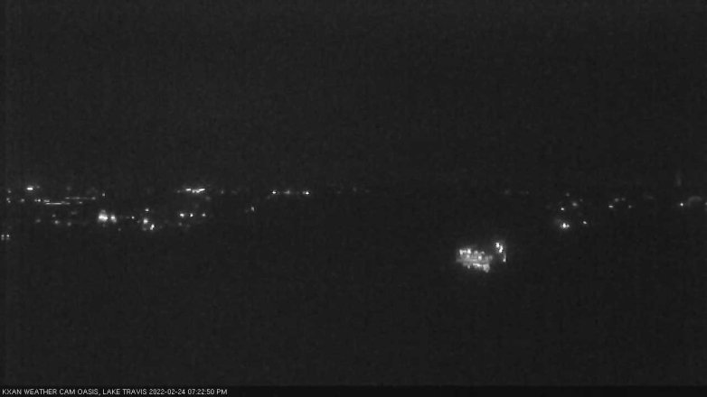 Lake Travis webcam, February 24, 2022 7:25 PM CT