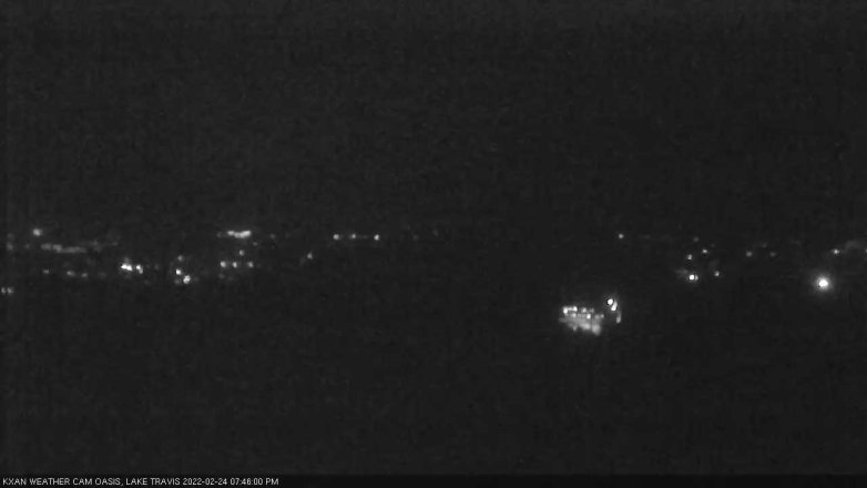 Lake Travis webcam, February 24, 2022 7:45 PM CT