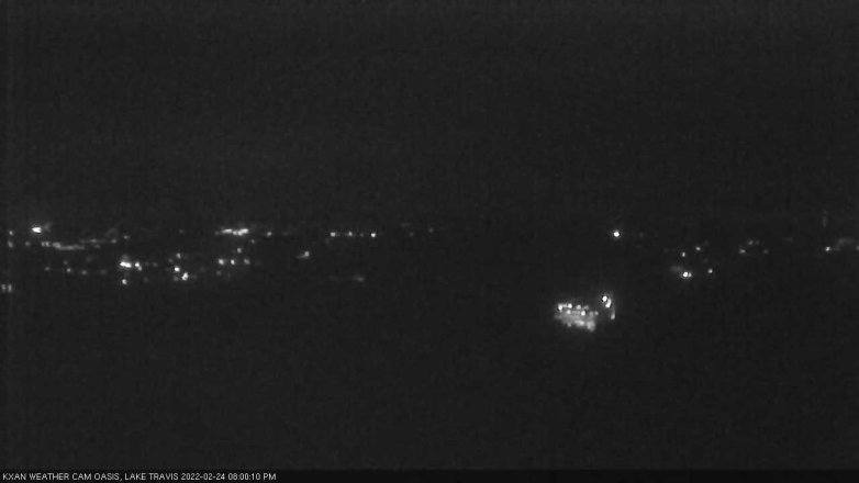 Lake Travis webcam, February 24, 2022 8:00 PM CT