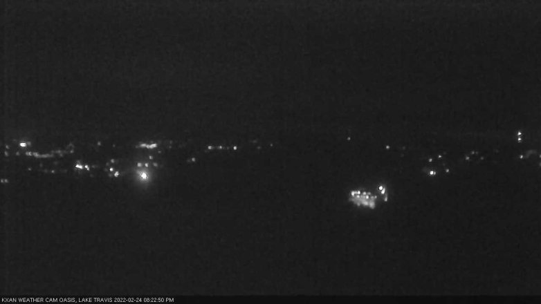 Lake Travis webcam, February 24, 2022 8:25 PM CT