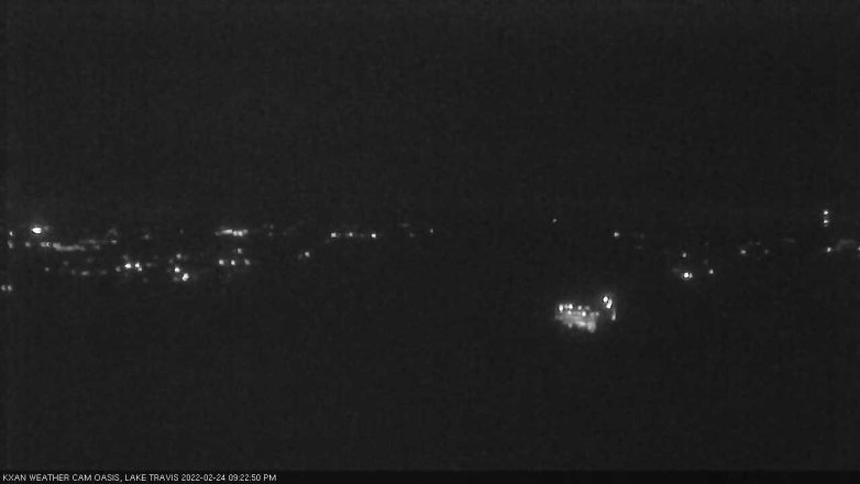 Lake Travis webcam, February 24, 2022 9:25 PM CT