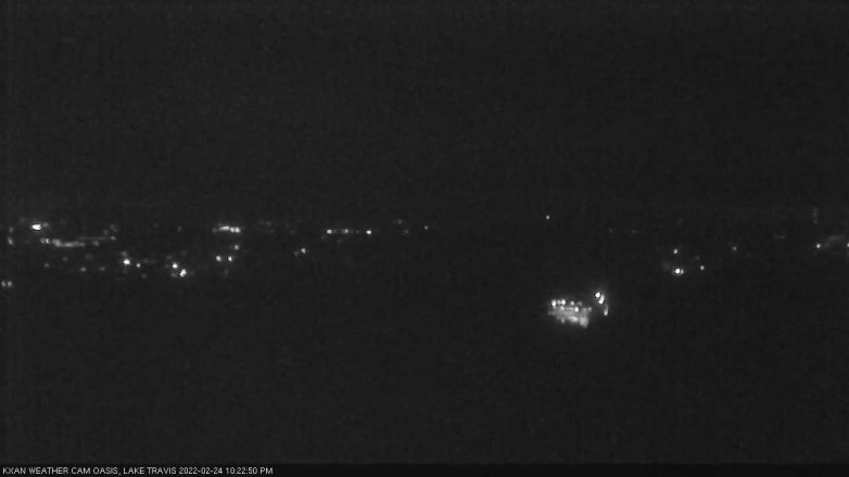 Lake Travis webcam, February 24, 2022 10:25 PM CT