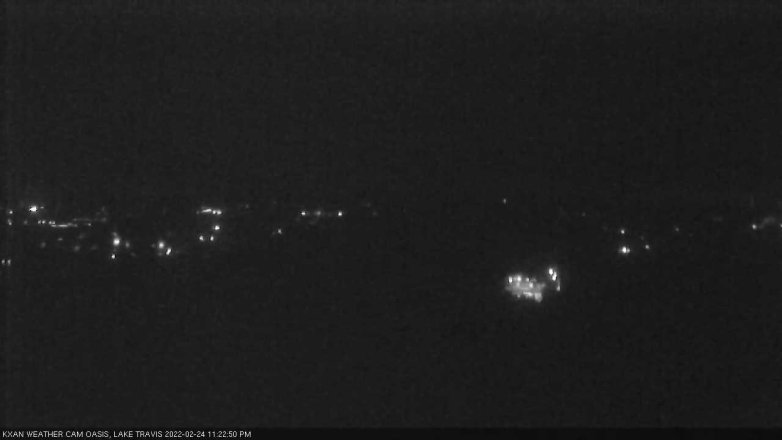 Lake Travis webcam, February 24, 2022 11:25 PM CT