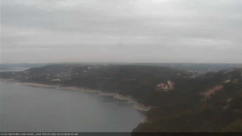 Lake Travis webcam, February 25, 2022 9:00 AM CT