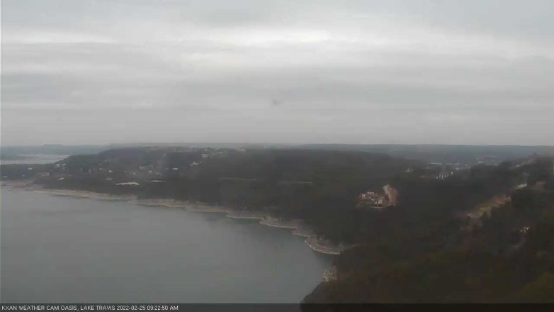 Lake Travis webcam, February 25, 2022 9:25 AM CT