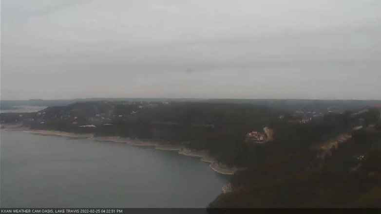 Lake Travis webcam, February 25, 2022 4:25 PM CT