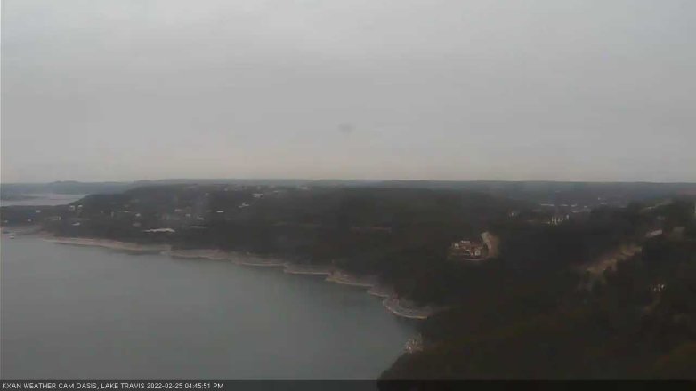 Lake Travis webcam, February 25, 2022 4:45 PM CT