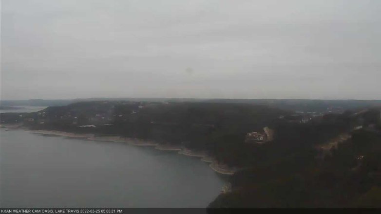 Lake Travis webcam, February 25, 2022 5:00 PM CT