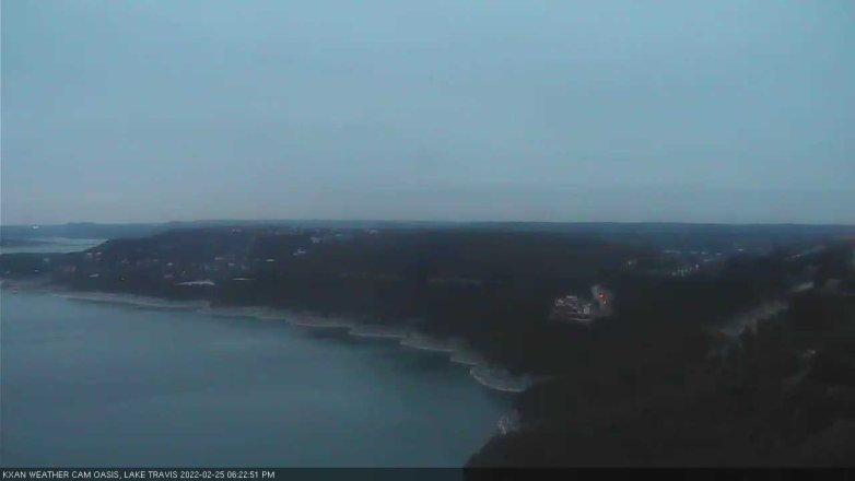 Lake Travis webcam, February 25, 2022 6:25 PM CT