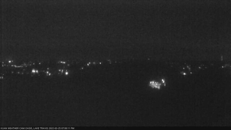 Lake Travis webcam, February 25, 2022 7:00 PM CT