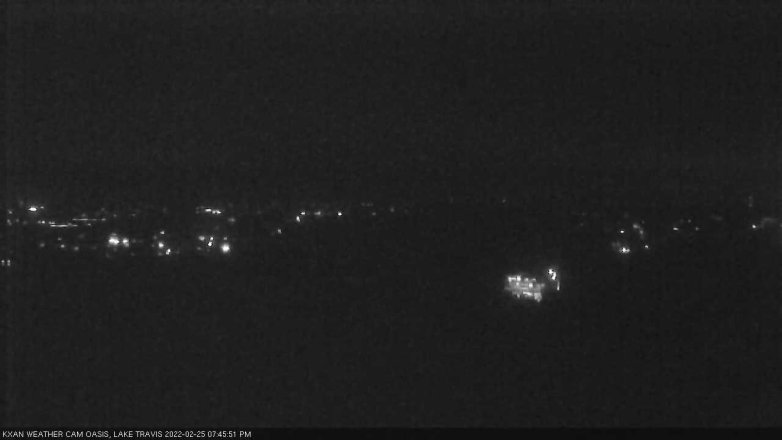 Lake Travis webcam, February 25, 2022 7:45 PM CT
