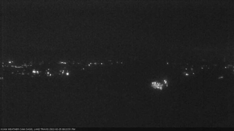 Lake Travis webcam, February 25, 2022 8:25 PM CT