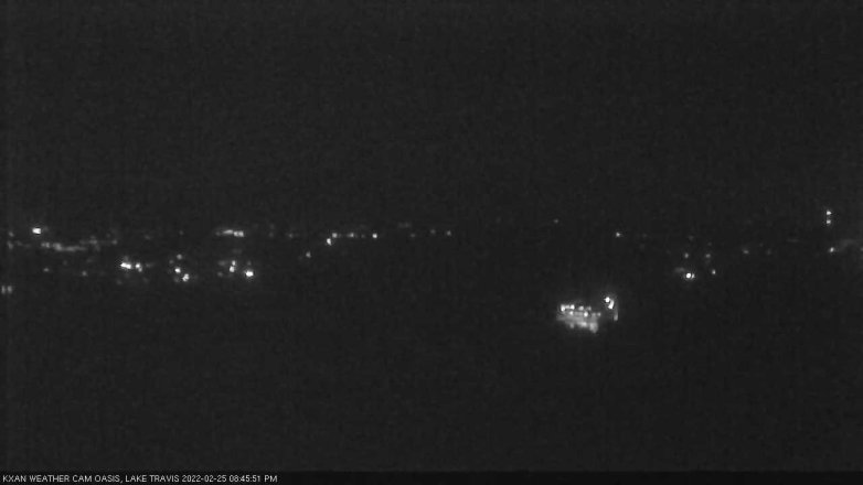 Lake Travis webcam, February 25, 2022 8:45 PM CT