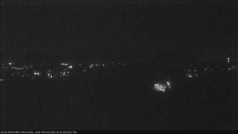Lake Travis webcam, February 25, 2022 9:25 PM CT