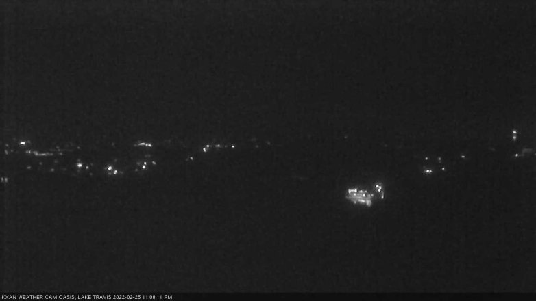 Lake Travis webcam, February 25, 2022 11:00 PM CT