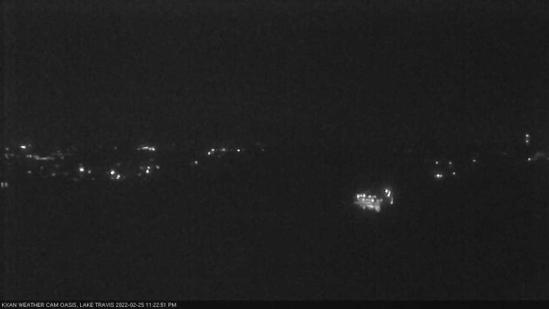 Lake Travis webcam, February 25, 2022 11:25 PM CT