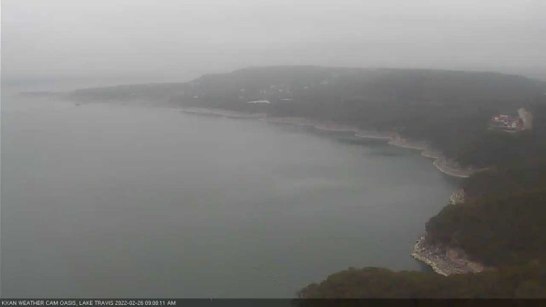 Lake Travis webcam, February 26, 2022 9:00 AM CT